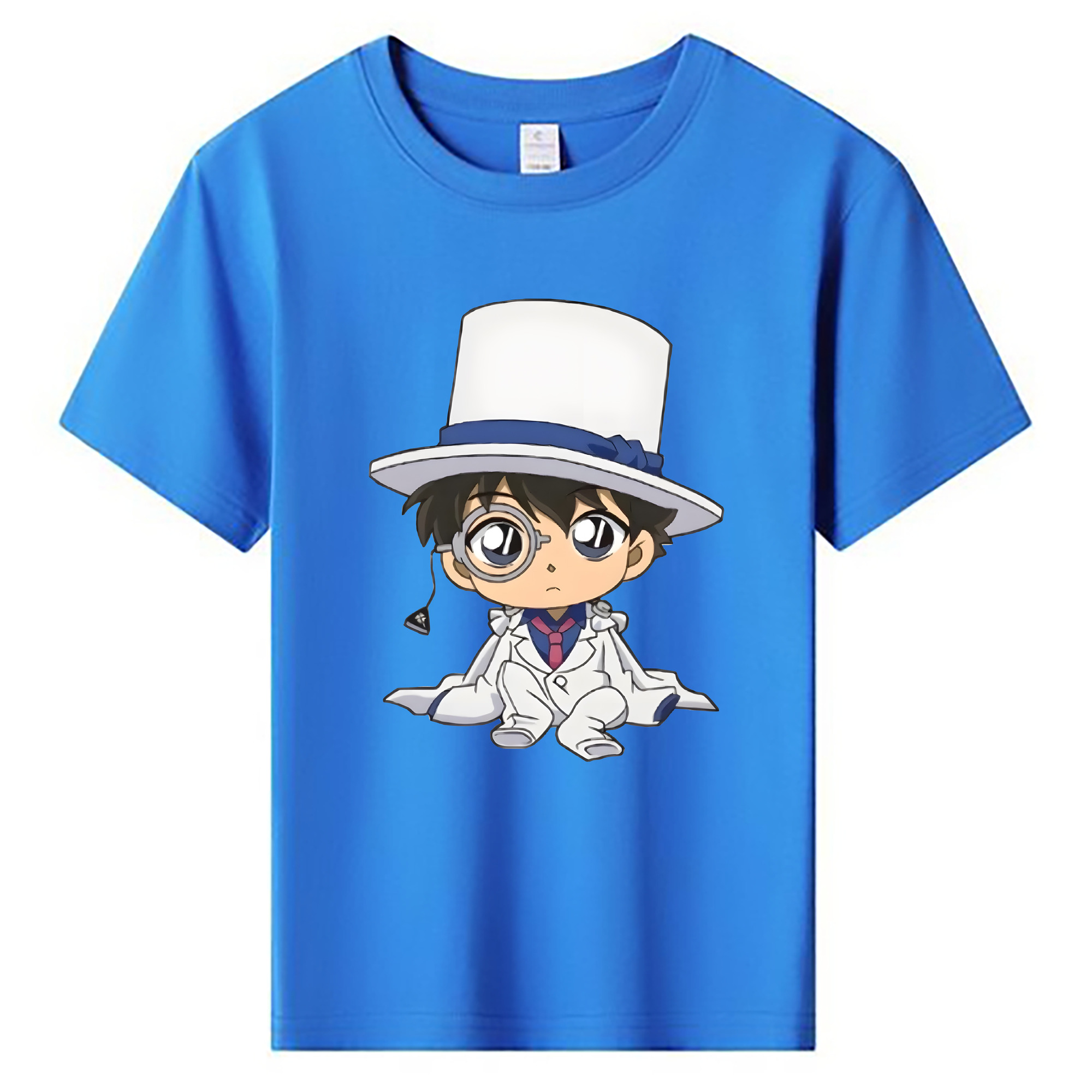 （画像用） 名探偵コナン くろば かいと Detective Conan Kuroba Kaito 綿100％キッズTシャツ（フロントプリント）